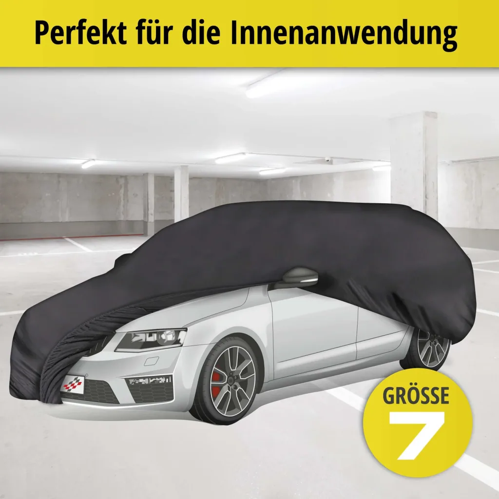 Car cover indoor soft - size 7 - 461x520x170cm - PES - elastane