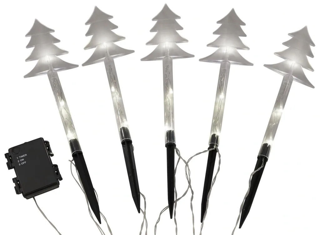 LED fir tree light sticks – 5 pieces