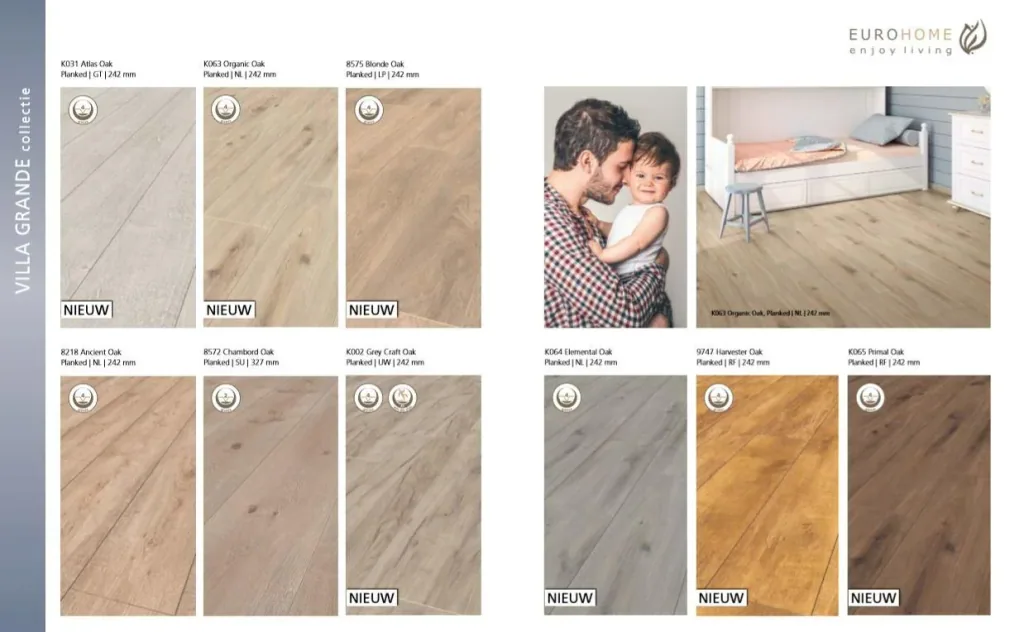 Villa Grande laminate flooring Elemental Oak 8 mm 2.48 m²