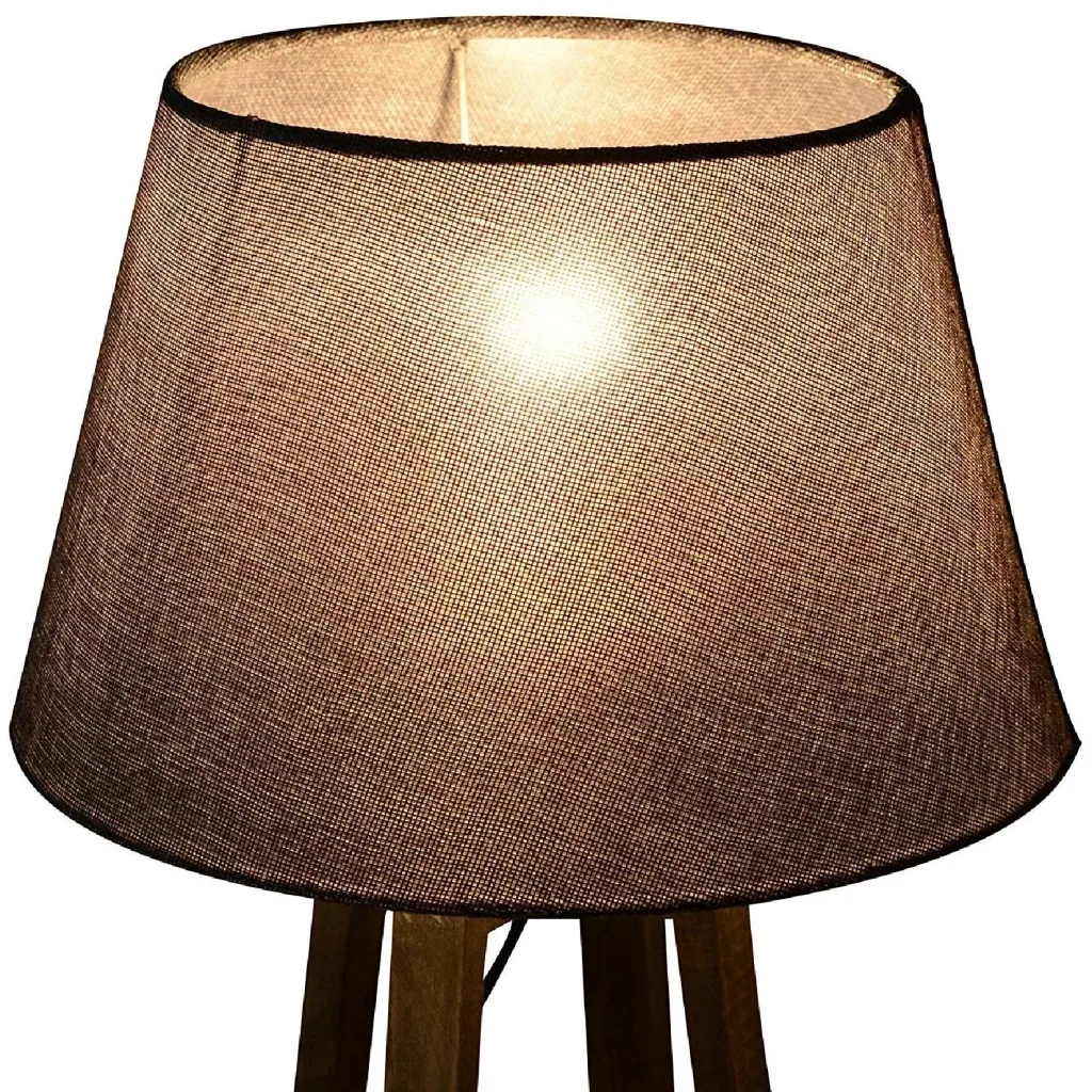 Table lamp bedside lamp floor lamp fabric shade minimalist office wood grey 40 W Scandinavian 33 x 33 x 68.5 cm