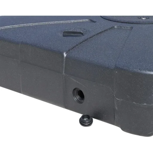 2-piece parasol stand, umbrella holder, umbrella base, fillable with sand and water, up to 125 kg, black, 84 x 84 x 19 cm