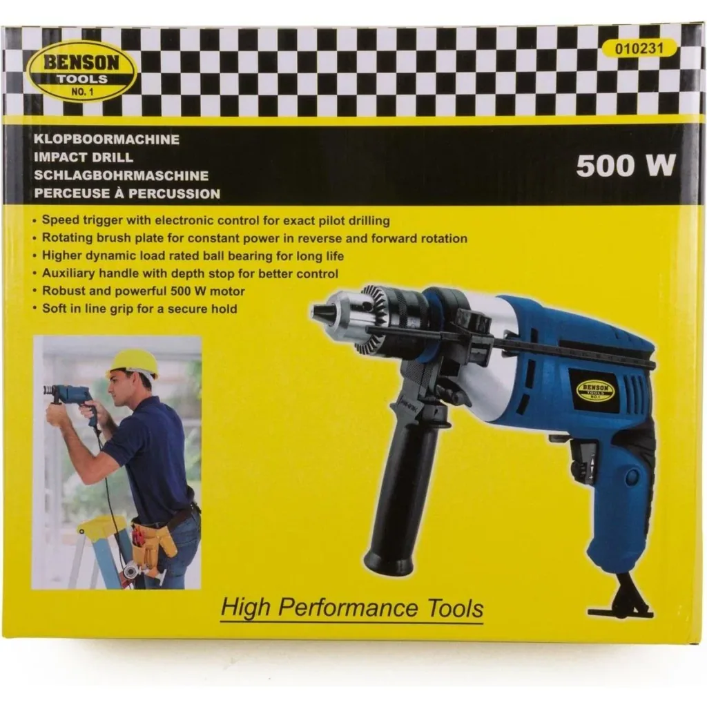 Impact drill - 500W - 1.8m cable