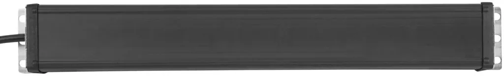 Premium-Line 8-way power strip, 19" format ideal for server cabinets, with IEC plug, black/grey