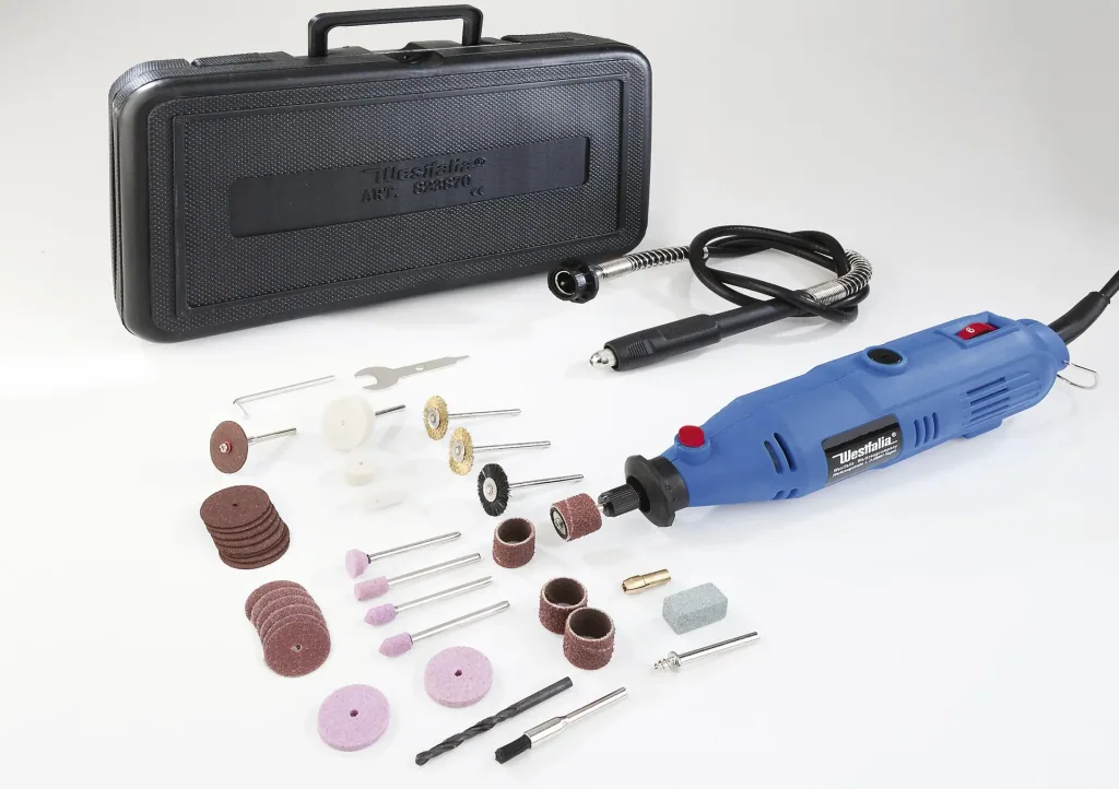 Electric mini drilling and milling tool with 40-piece accessories in a case