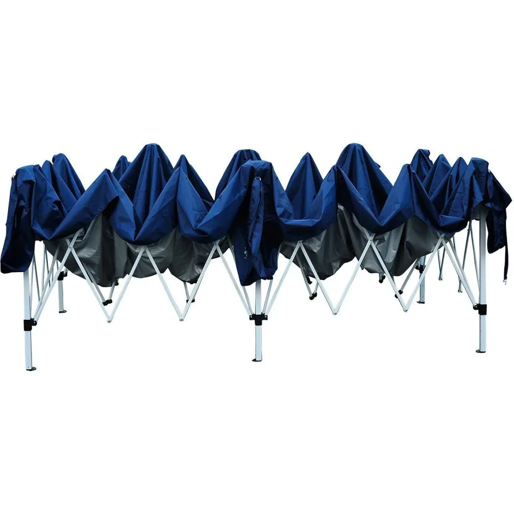 3x6m folding gazebo party tent garden tent including 4 side panels blue