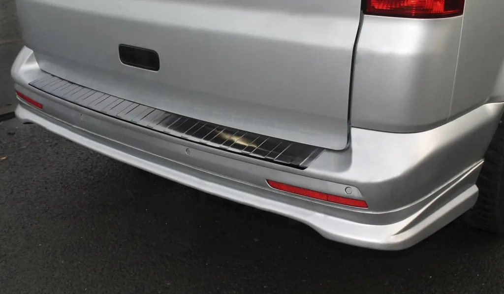 Loading sill protection stainless steel graphite / black for VW Transporter T5 Multivan, Caravelle, built from 2003-2015