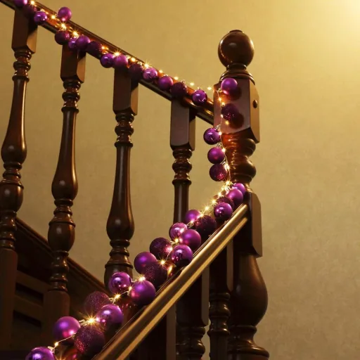 Christmas lights balls 40-LED - purple - 2m