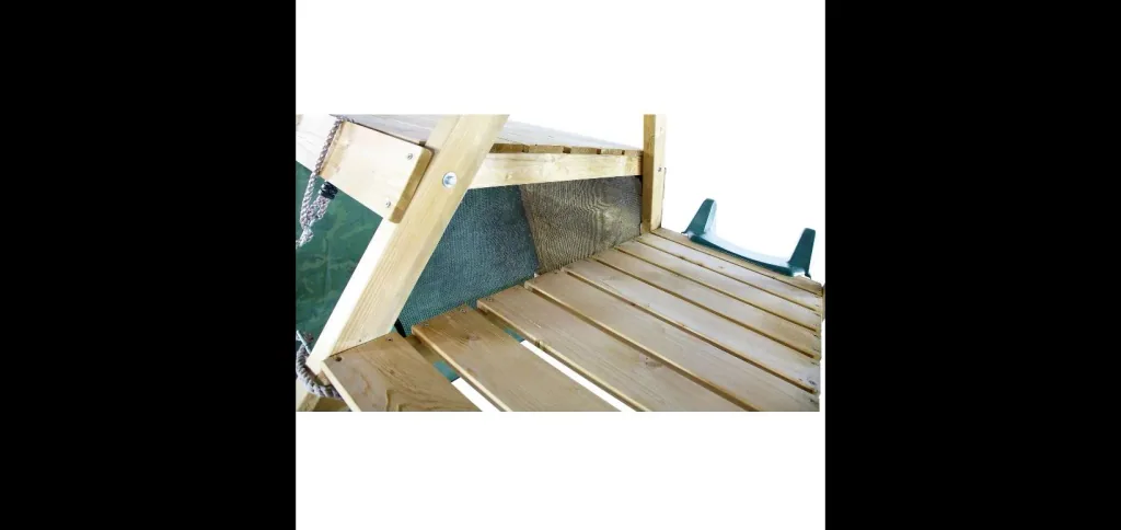 Wooden climbing pyramid, outdoor climbing pyramid for children made of wood, climbing wall, climbing net, slide, natural