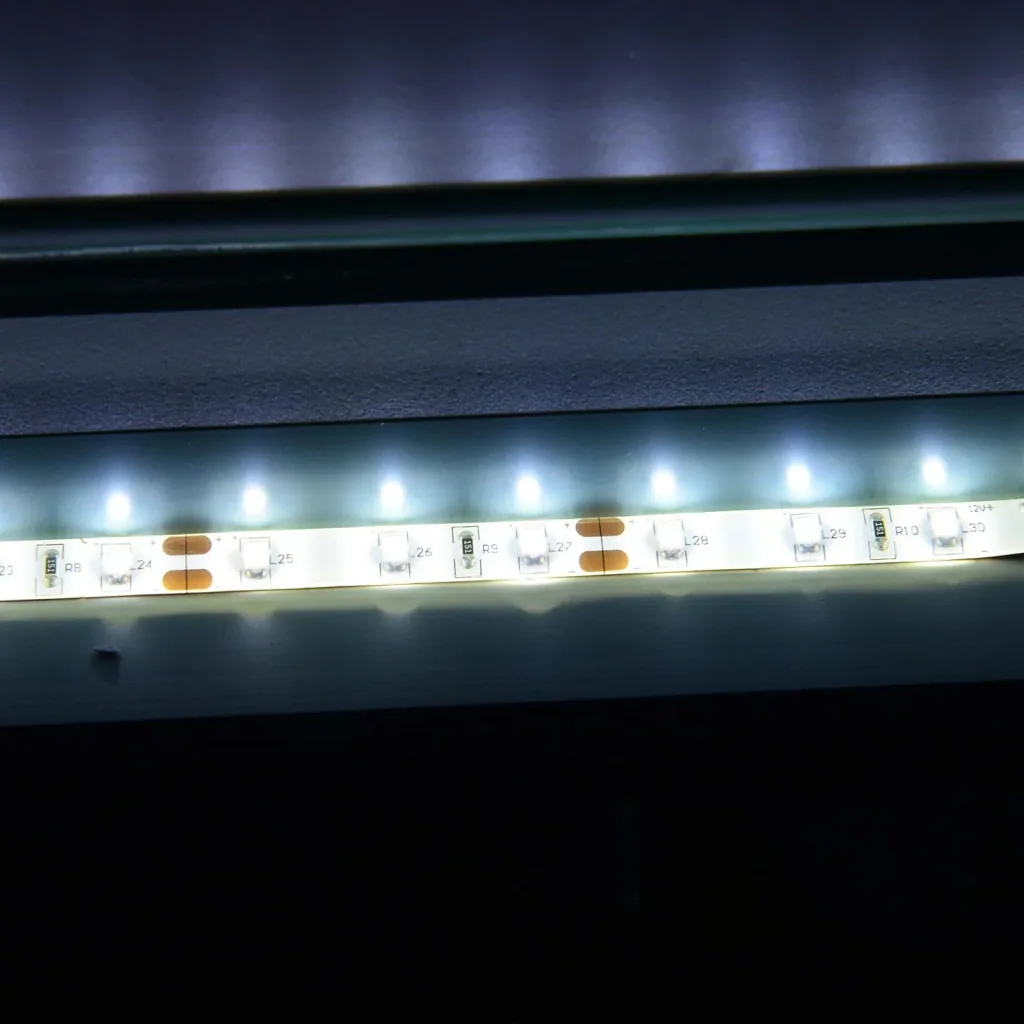 LED bathroom mirror bathroom mirror wall mirror touch switch magnification aluminum frame silver 80 x 3 x 60 cm