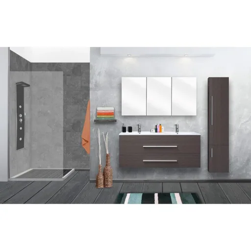 Bathroom furniture Style 120cm - black oak