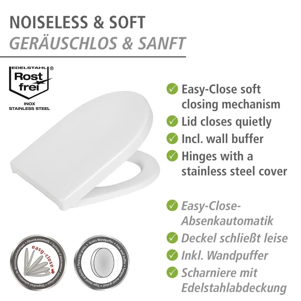 Sindia toilet seat, made of shatter-proof Duroplast, load capacity up to 300 kg