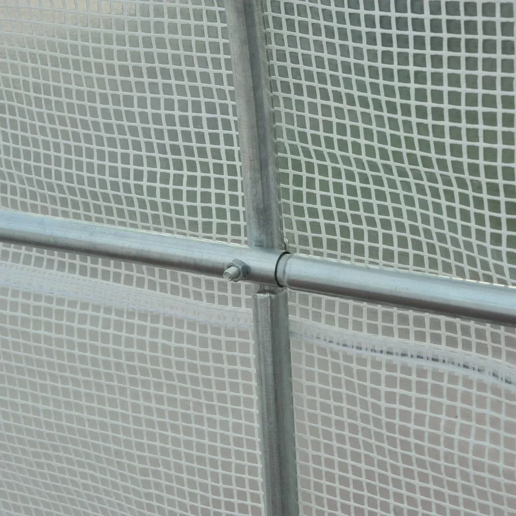 Plastic greenhouse 4.5x2x2m 6 side windows white