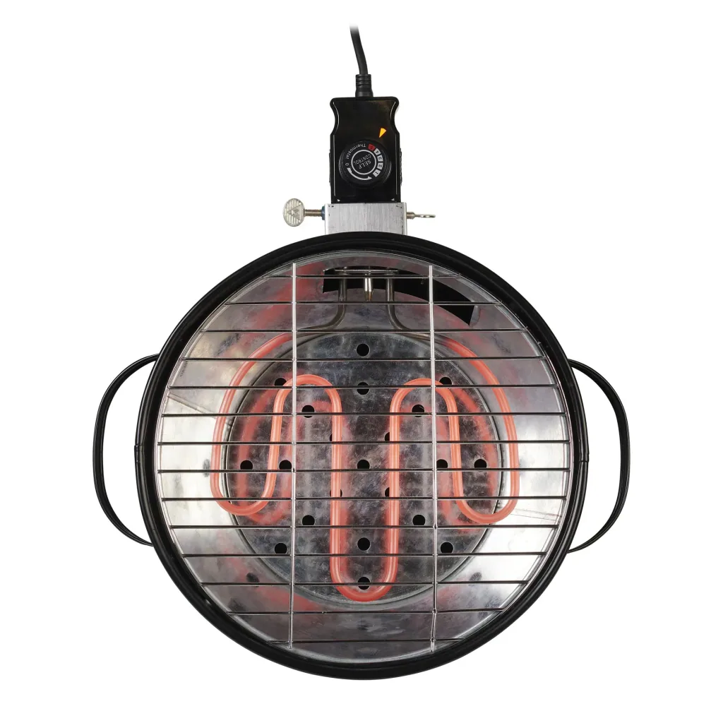 2-in-1 hybrid electric and charcoal grill, 1400 watts