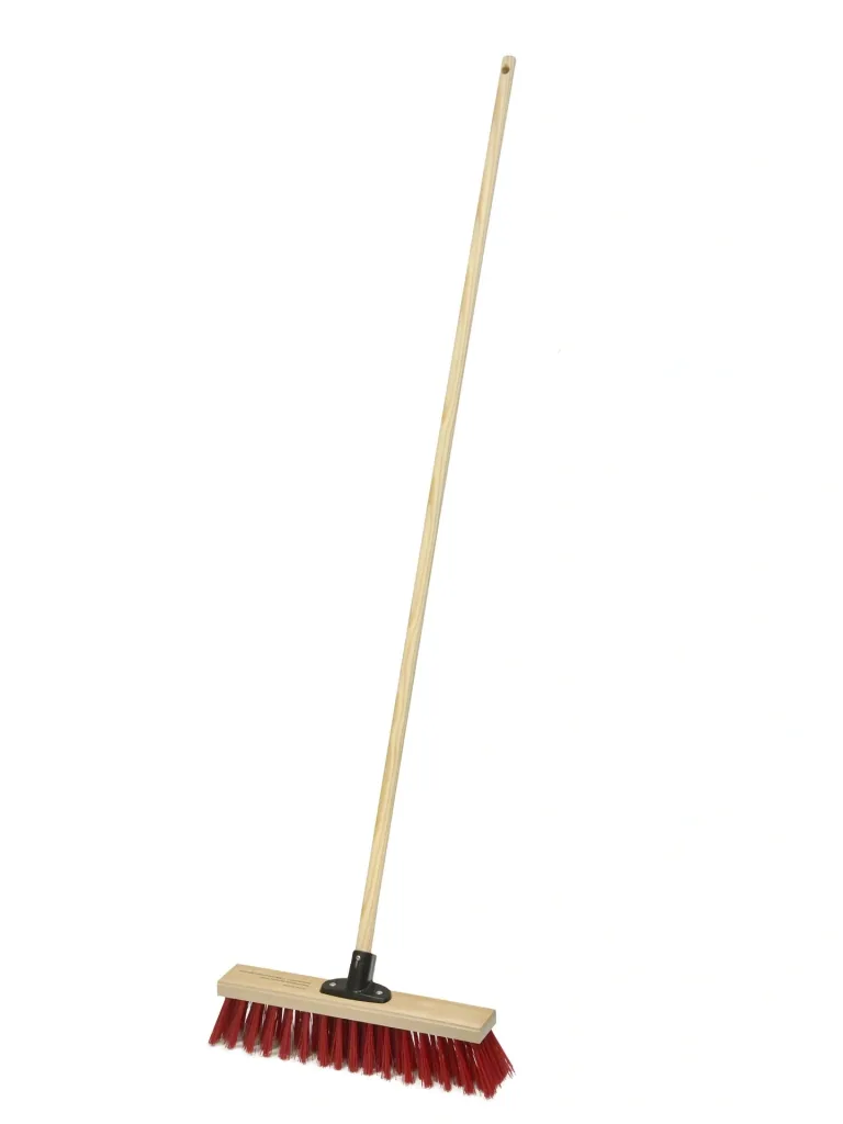 Street broom, 40 cm with plastic handle holder