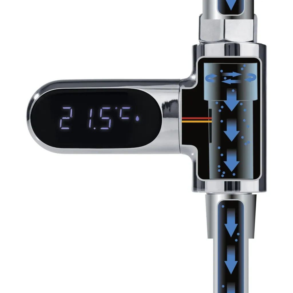 Digital water faucet thermometer