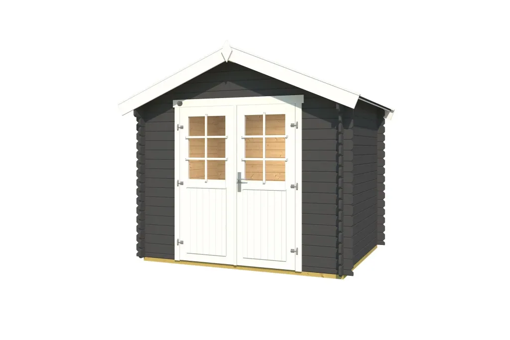 Garden shed 209 Gr.2, 288 x 284 x 254 cm graphite grey with double door