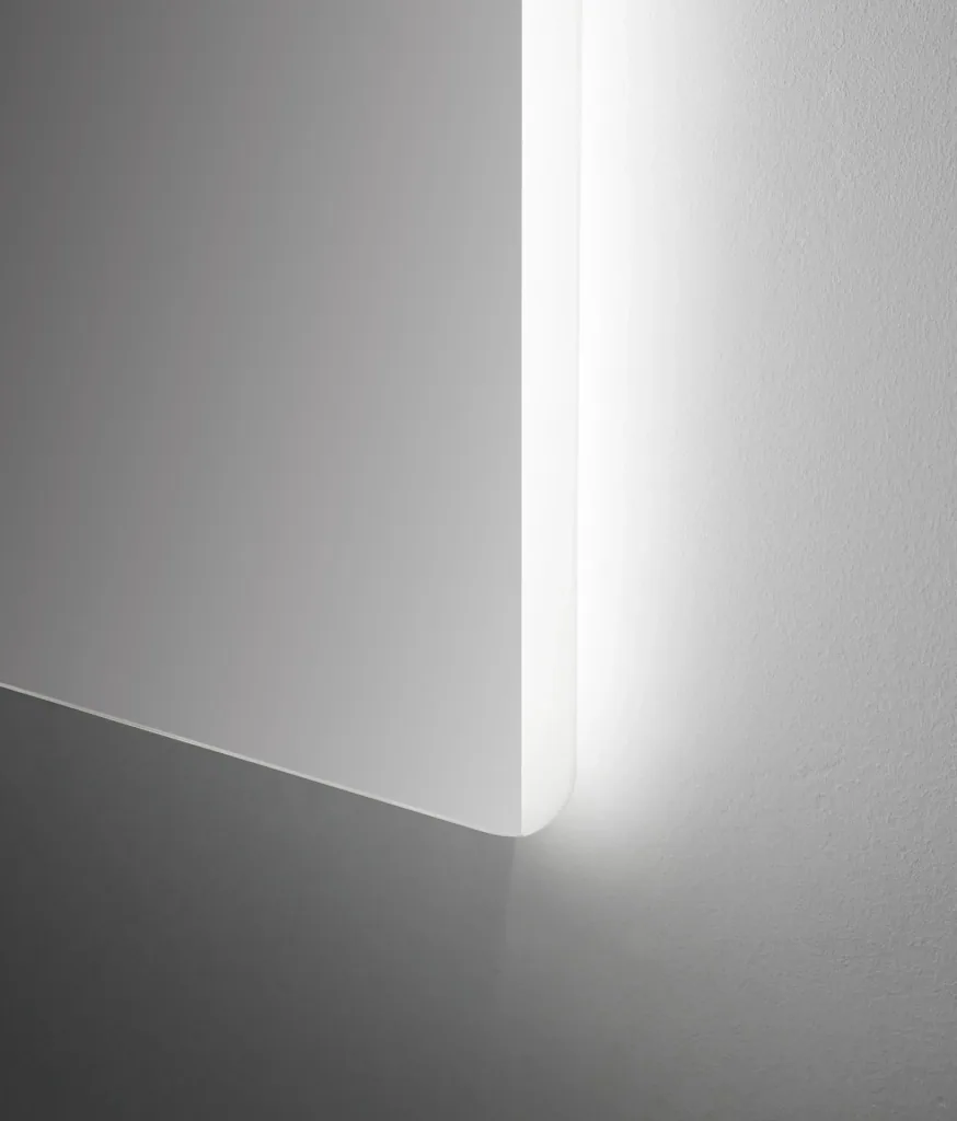 Bathroom mirror with lighting, "Chic" - 50 x 70 cm - Light color neutral white