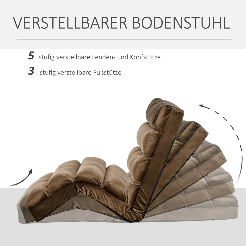 Sleeping chair folding mattress folding mattress adjustable brown