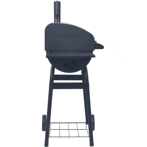 Charcoal grill smoker with black bottom