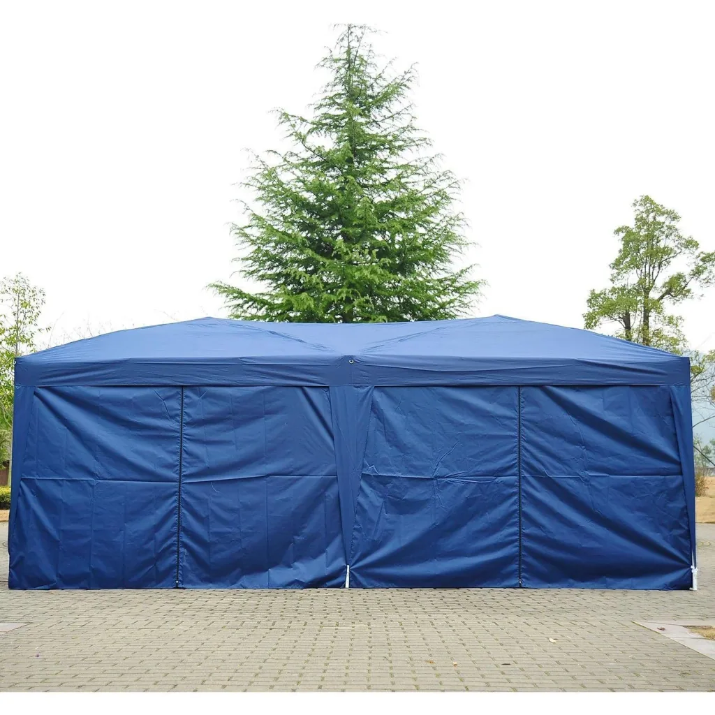 Pop-up gazebo 3x6 water-repellent blue stable Outsunny