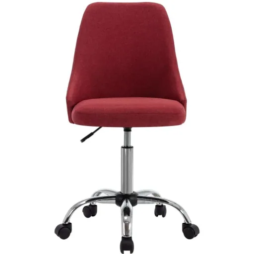 Dining room chairs 2 in wine red fabric