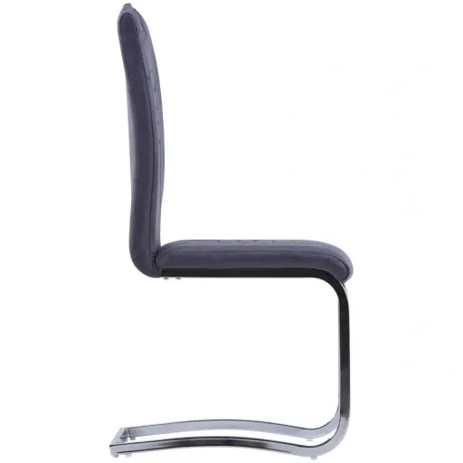Dining room chairs 2 pieces faux leather grey