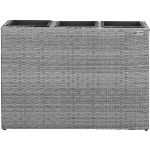 Polyrattan flowerpot grey 83x30.5x60cm