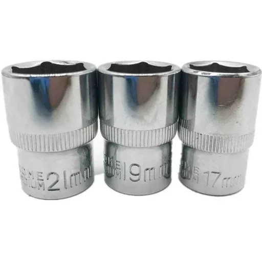 Tool 1/2 inch torque wrench set in case - 17, 19, 21 mm - 12.7 cm length