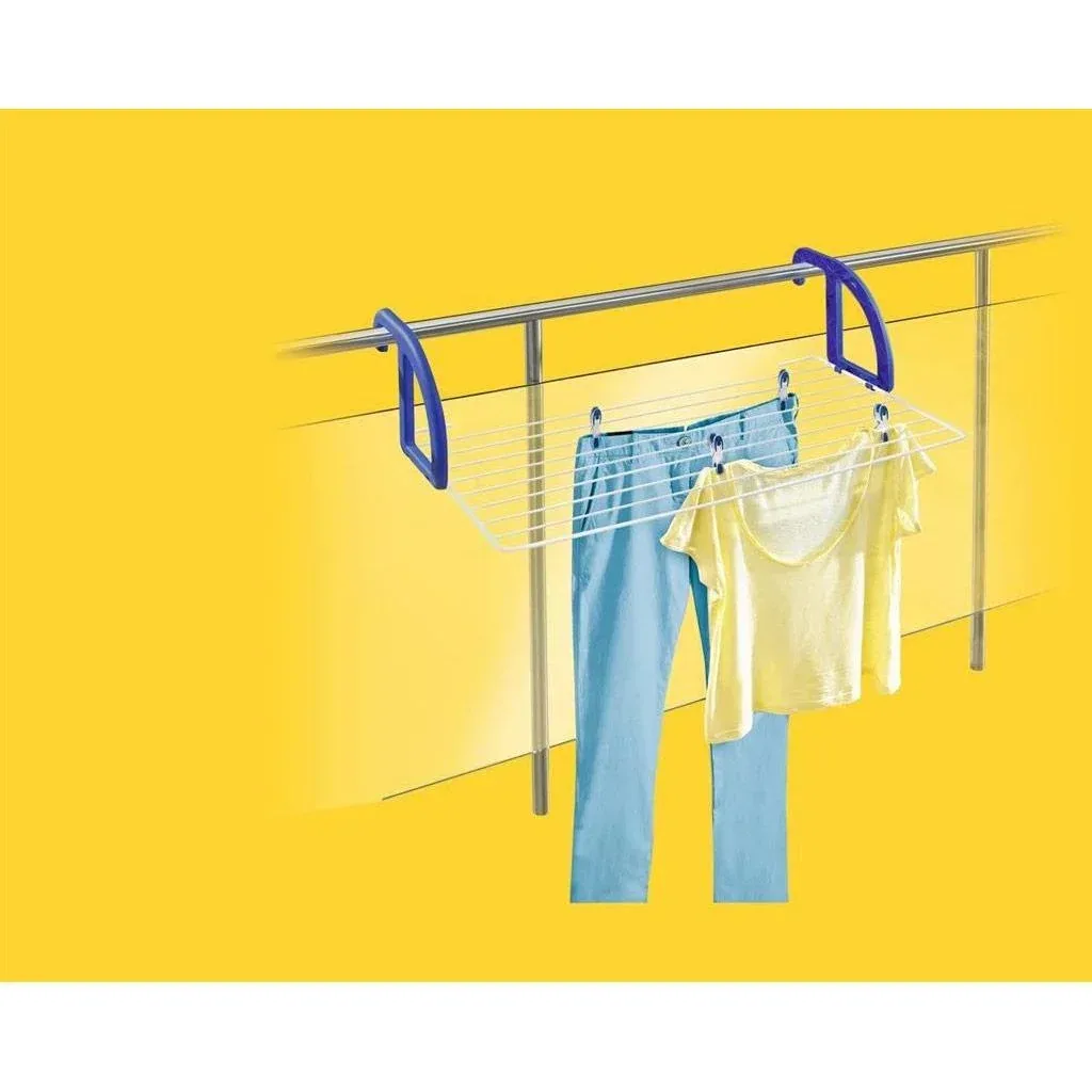Classic 70 Hanging Drying Rack / Balcony Drying Rack - 7m Drying Length - Blue/White