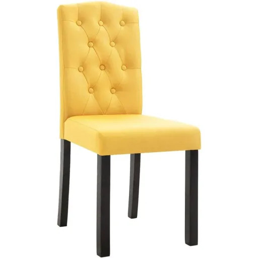Dining room chairs 2 pieces fabric yellow
