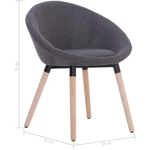 Dining chair fabric dark grey