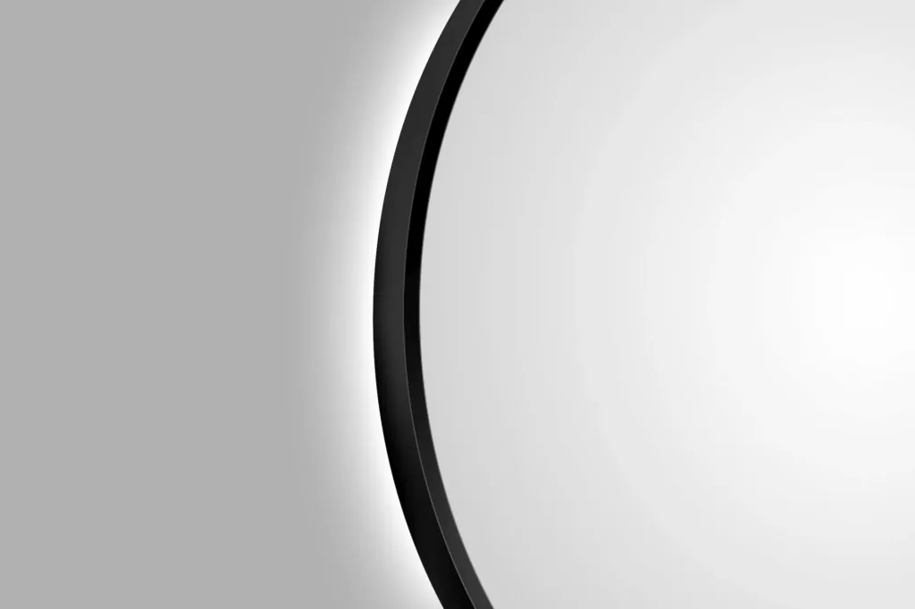 Decorative wall mirror "Black Hole" - Light indirect LED lighting Ø 60 cm