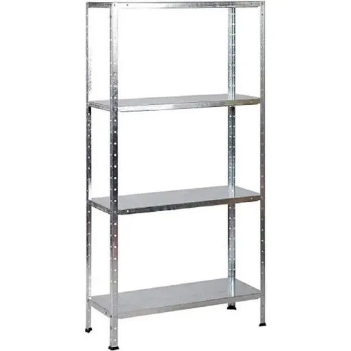 2 metal storage racks / shelving units - 200 kg load capacity - (WxDxH) 75x30x150 cm - galvanized