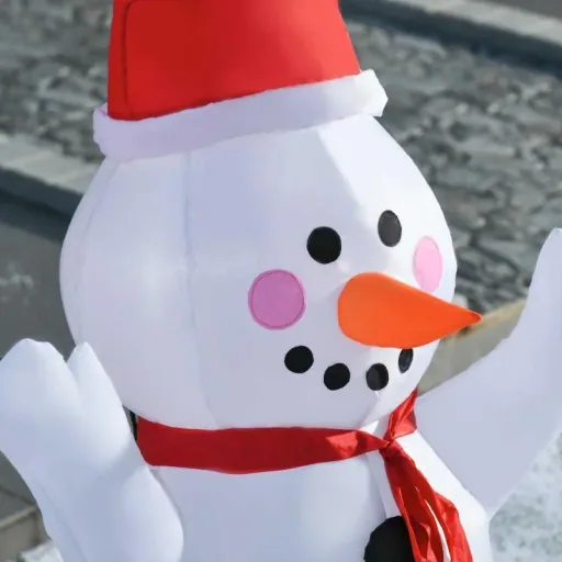 Inflatable Christmas tree Christmas decoration with snowman 185 cm