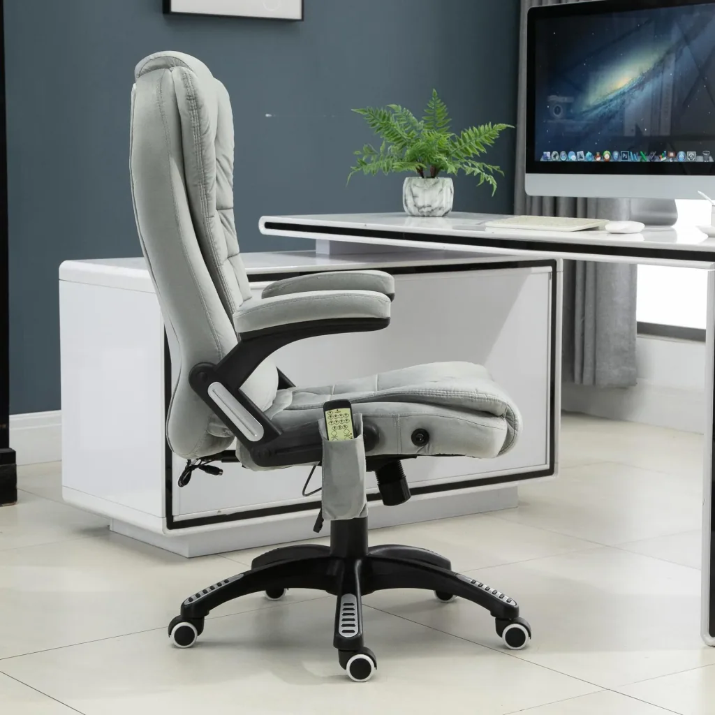 Swivel chair with massage function, grey
