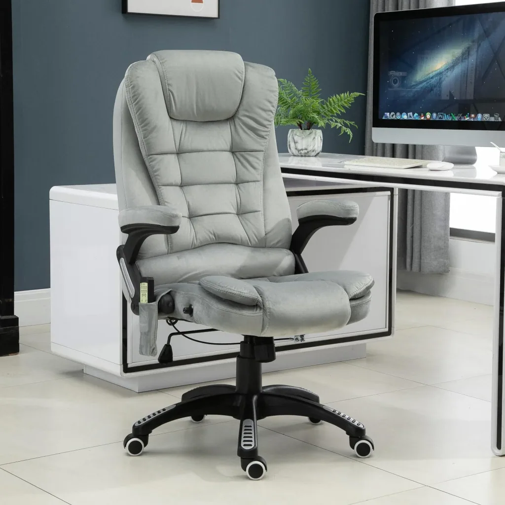 Swivel chair with massage function, grey