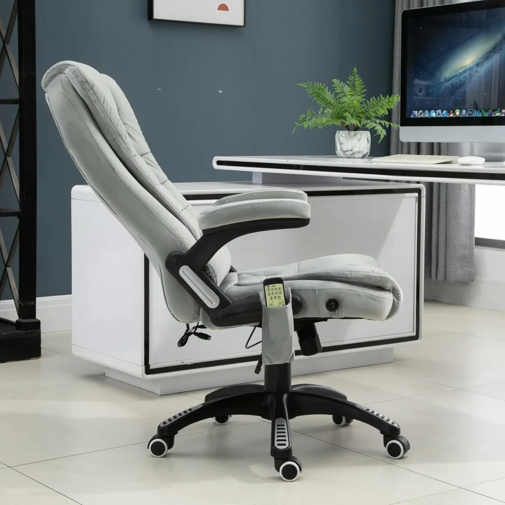 Swivel chair with massage function, grey