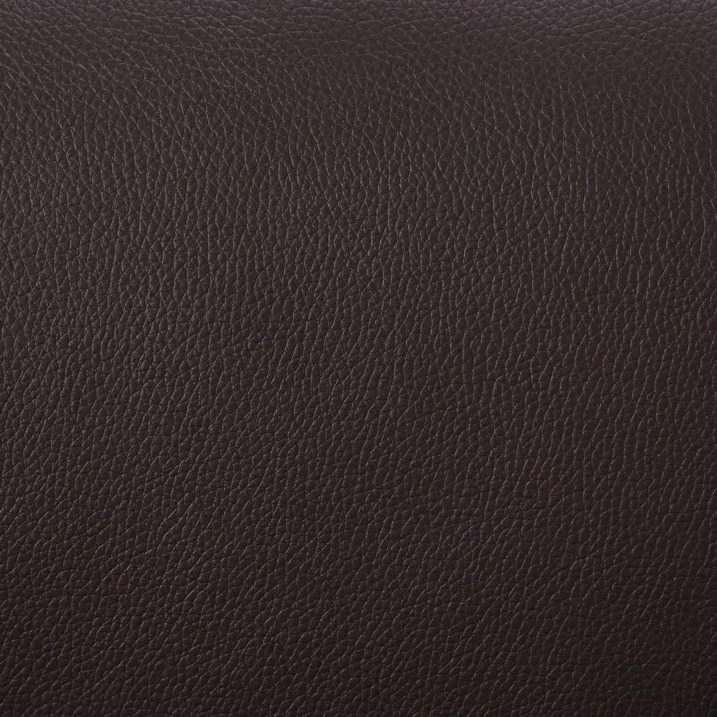 Massage seat adjustable with footstool faux leather brown