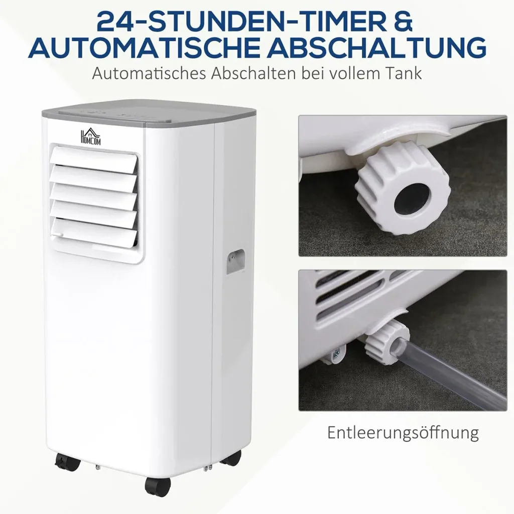 4-in-1 air conditioner with remote control white, grey