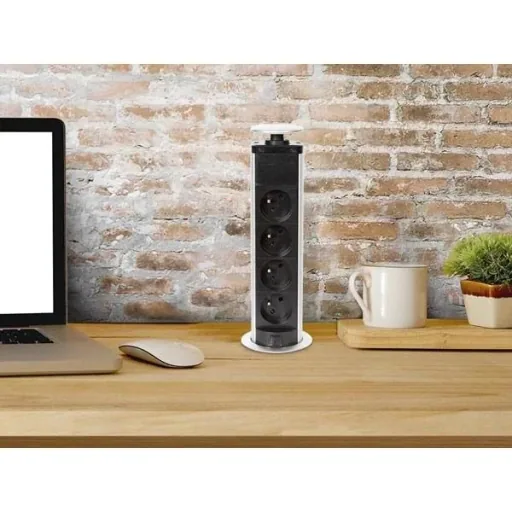 Pop-up socket with 4 sockets - Pin-earth