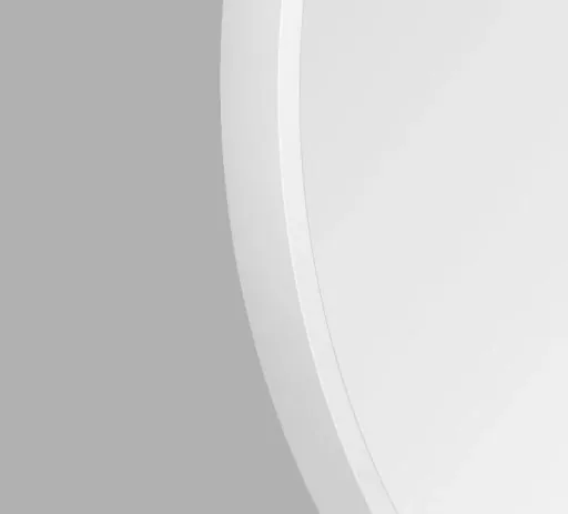 Decorative round wall mirror in matt white Ø 80 cm - high-quality robust aluminum frame