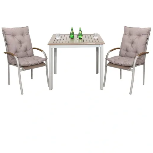 Seat cushions - 2 pieces - cream