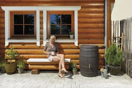 Rain barrel BARRICA, 260 l, brown