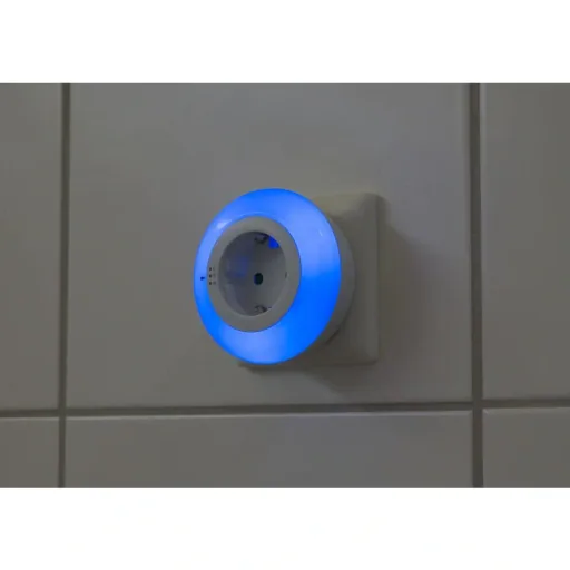 LED night light - adapter plug with twilight switch, 3 colors selectable