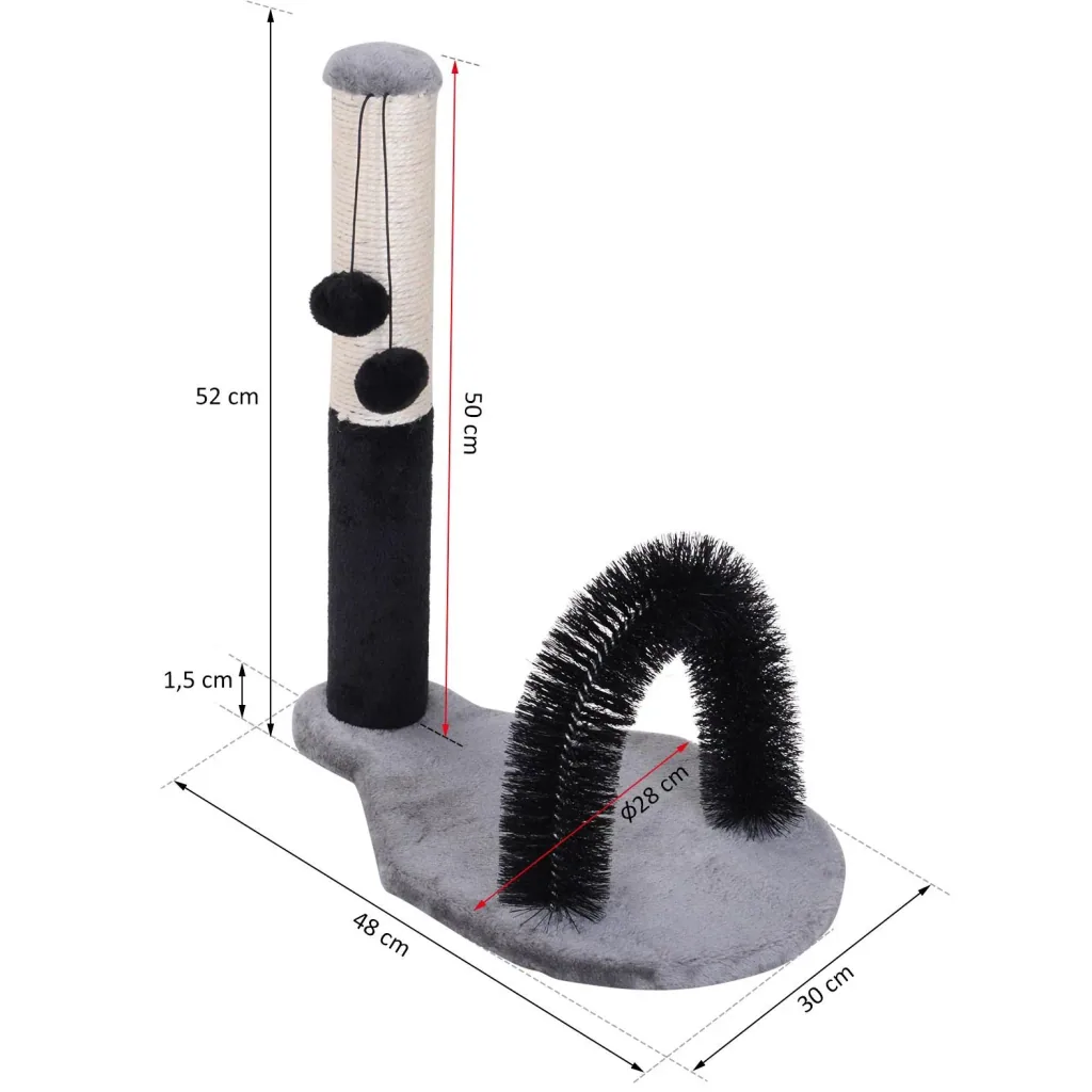Cat scratching post, scratching post, scratching toy with balls, massage arch