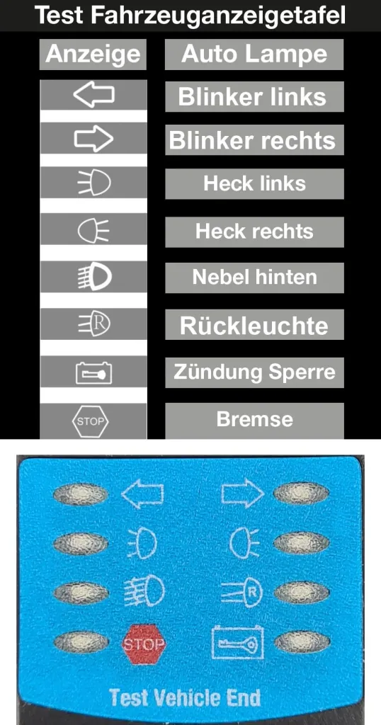 Trailer lighting tester, 13-pin with battery