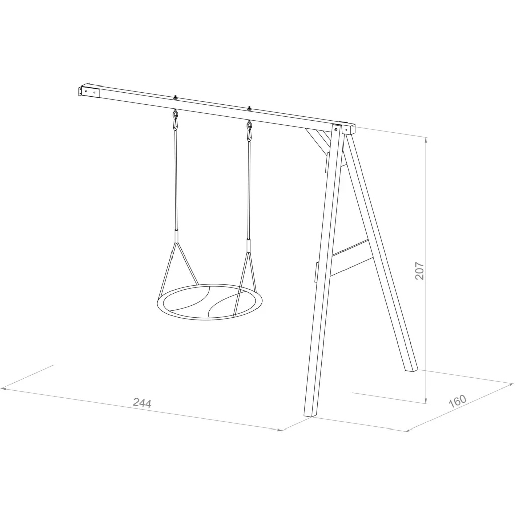 Nest attachment swing Summer white/brown