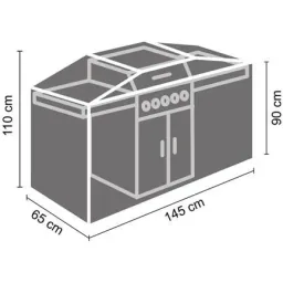 Outdoor cover for grill 145 cm