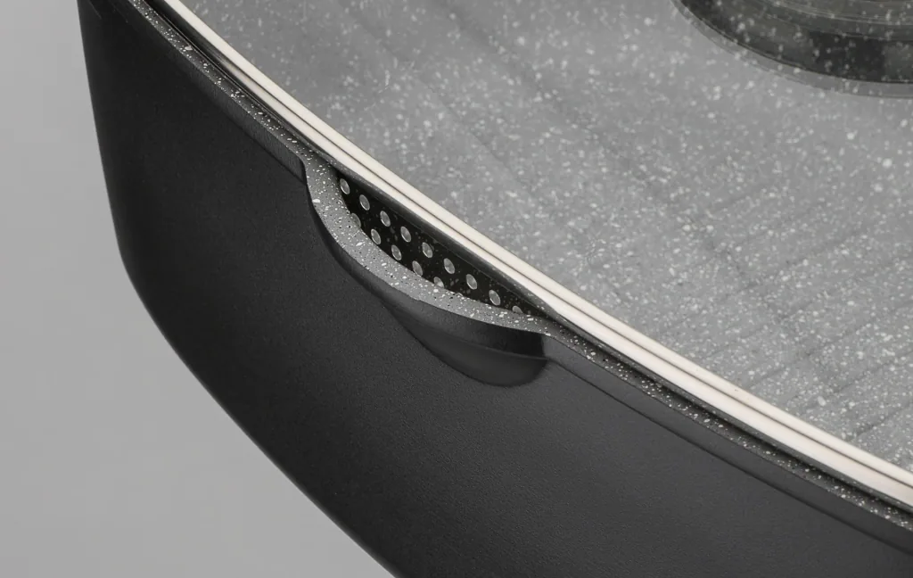 Universele braadpan 33 cm Gourmet Granit met serveertang