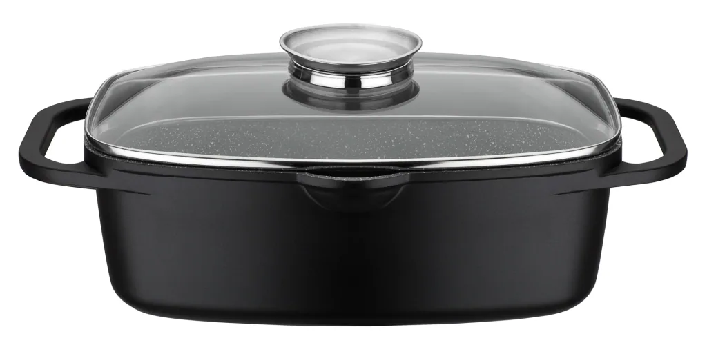 Universele braadpan 33 cm Gourmet Granit met serveertang